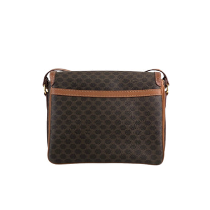 CELINE Macadam Blason Front Buckle Shoulder bag Brown Vintage yanyh7