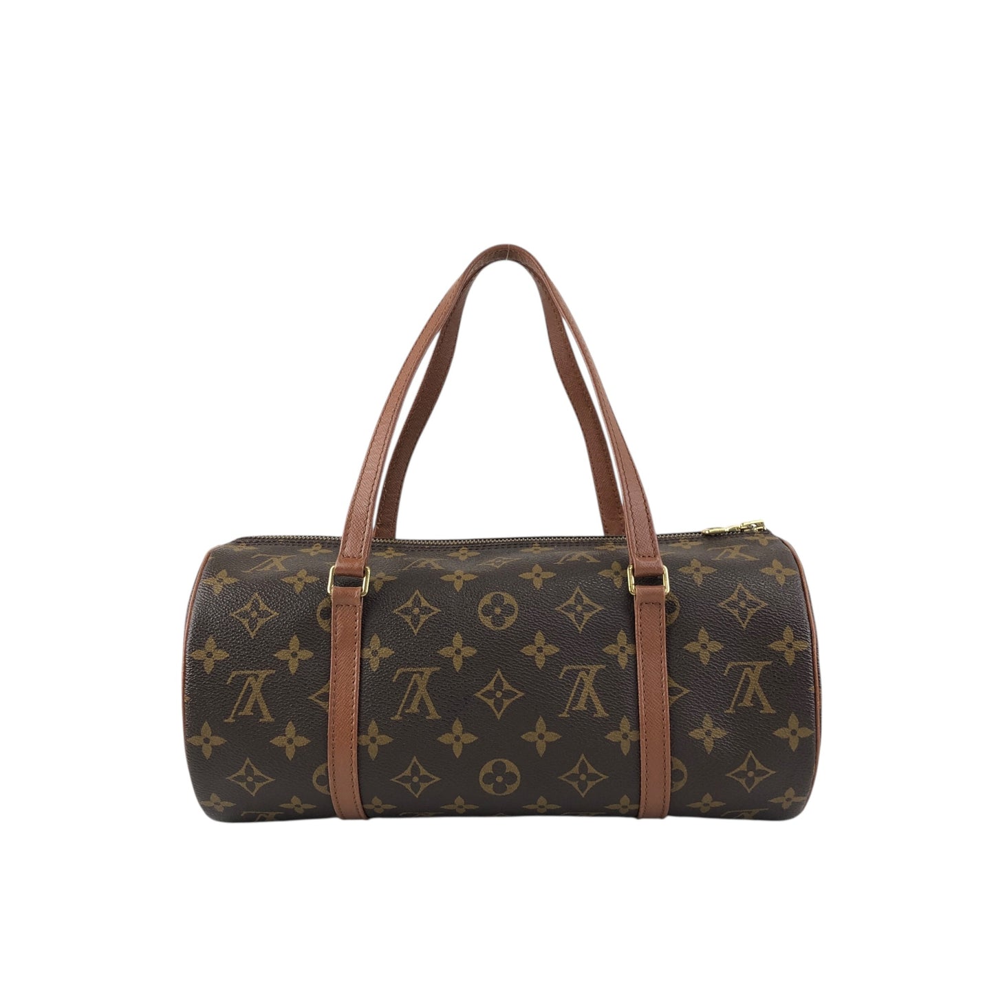 LOUIS VUITTON Monogram Handbag Brown Vintage 4gch42