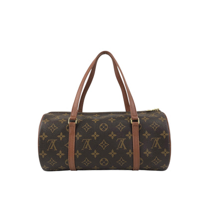 LOUIS VUITTON Monogram Handbag Brown Vintage 4gch42