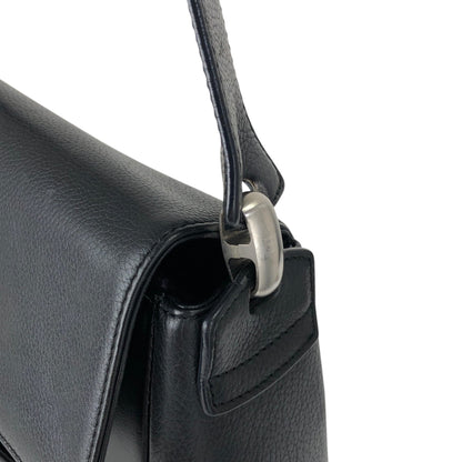 LOEWE Logo Embossed Shoulder bag Black Vintage mxivwm