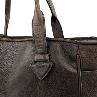 LOEWE Logo Embossed Handbag Totebag Brown Vintage faniey