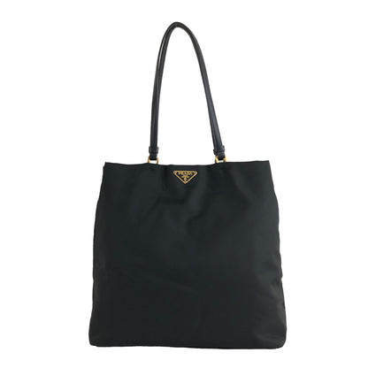 PRADA Triangle Logo Totebag Handbag Black Vintage xytghm