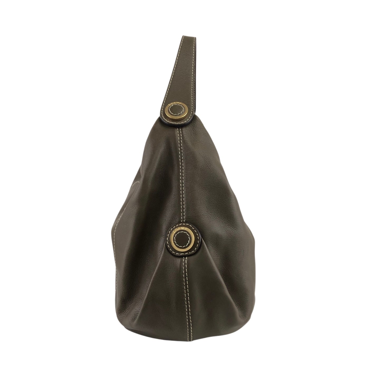 LOEWE Logo Embossed Shoulder bag Brown Vintage fsvn5t