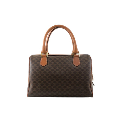 CELINE Macadam Blason Small Boston bag Brown Vintage b7bj7n
