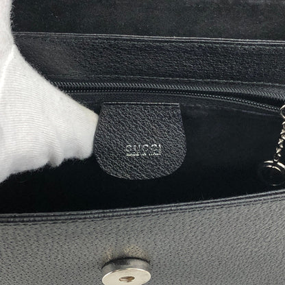 GUCCI Logo Shoulder bag Black Vintage 33amgr