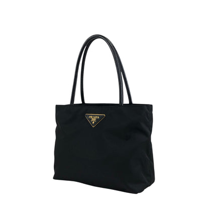 PRADA Tessuto Triangle Logo Totebag Black Vintage 3j825h