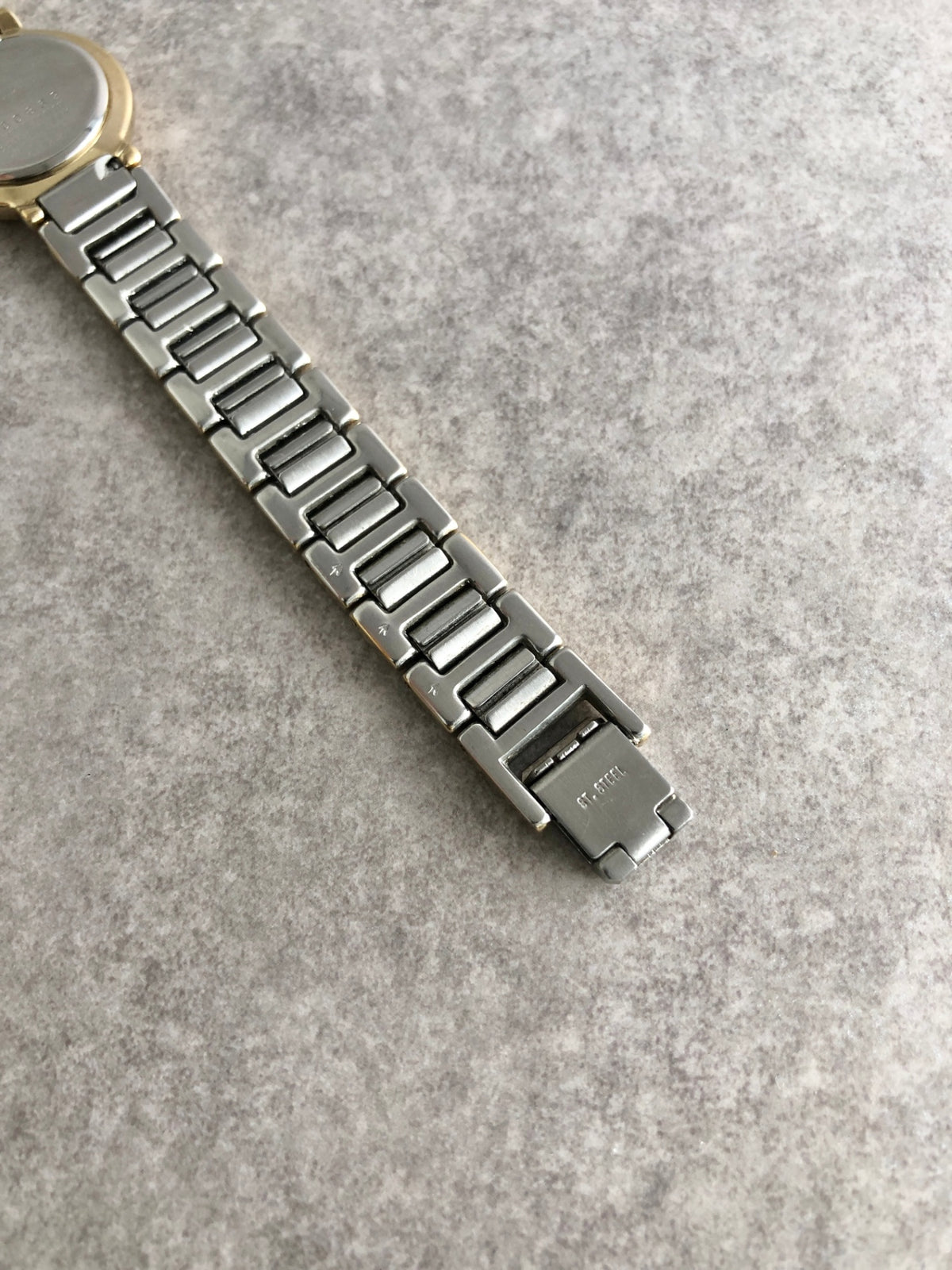 Yves Saint Laurent YSL Logo Quartz Watch Silver×Gold 2200-229789Y Vintage sngzzf