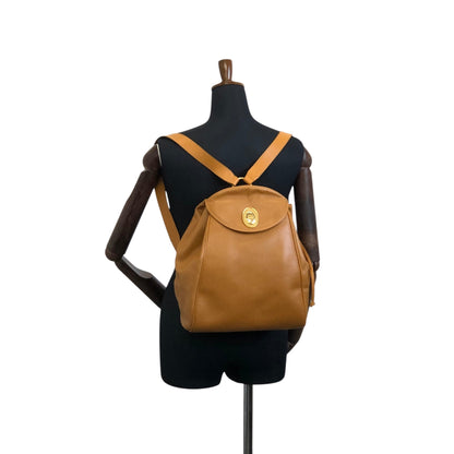Christian Dior CD Logo Backpack Brown Vintage 43i8tp