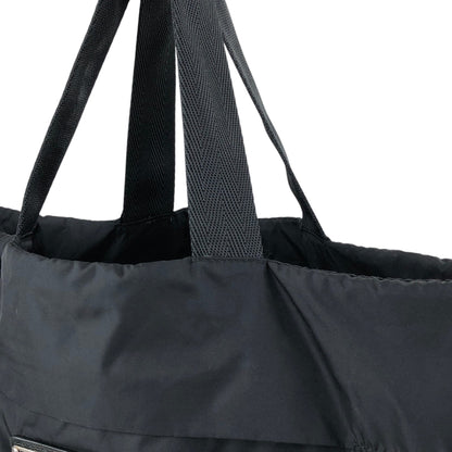 PRADA Tessuto Triangle Logo Handbag Totebag Black Vintage txv6yu