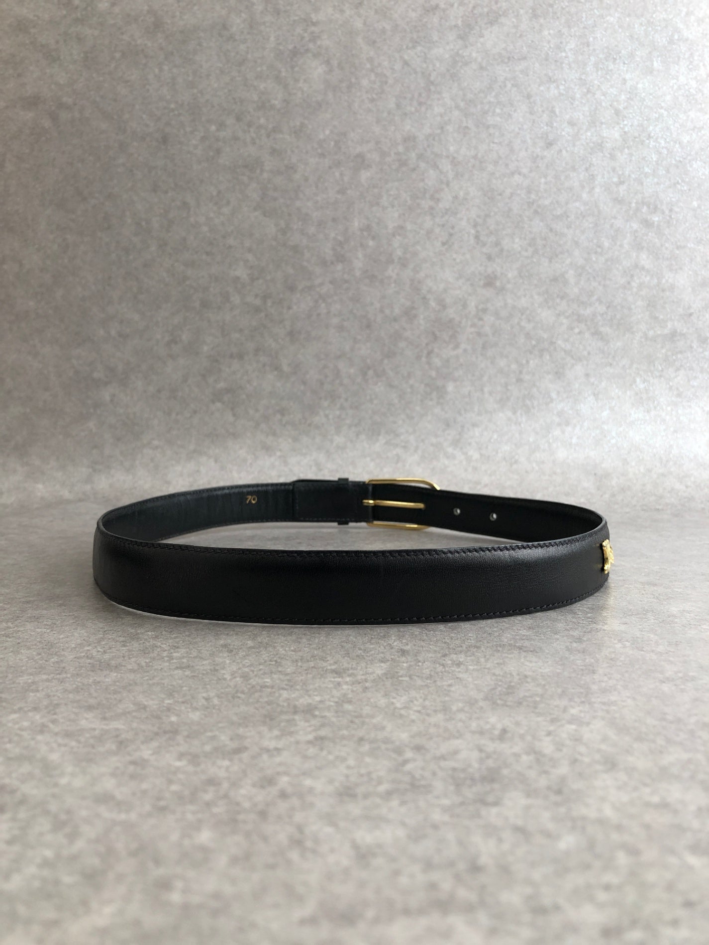 CELINE Triomphe Belt Black Vintage uw4euk