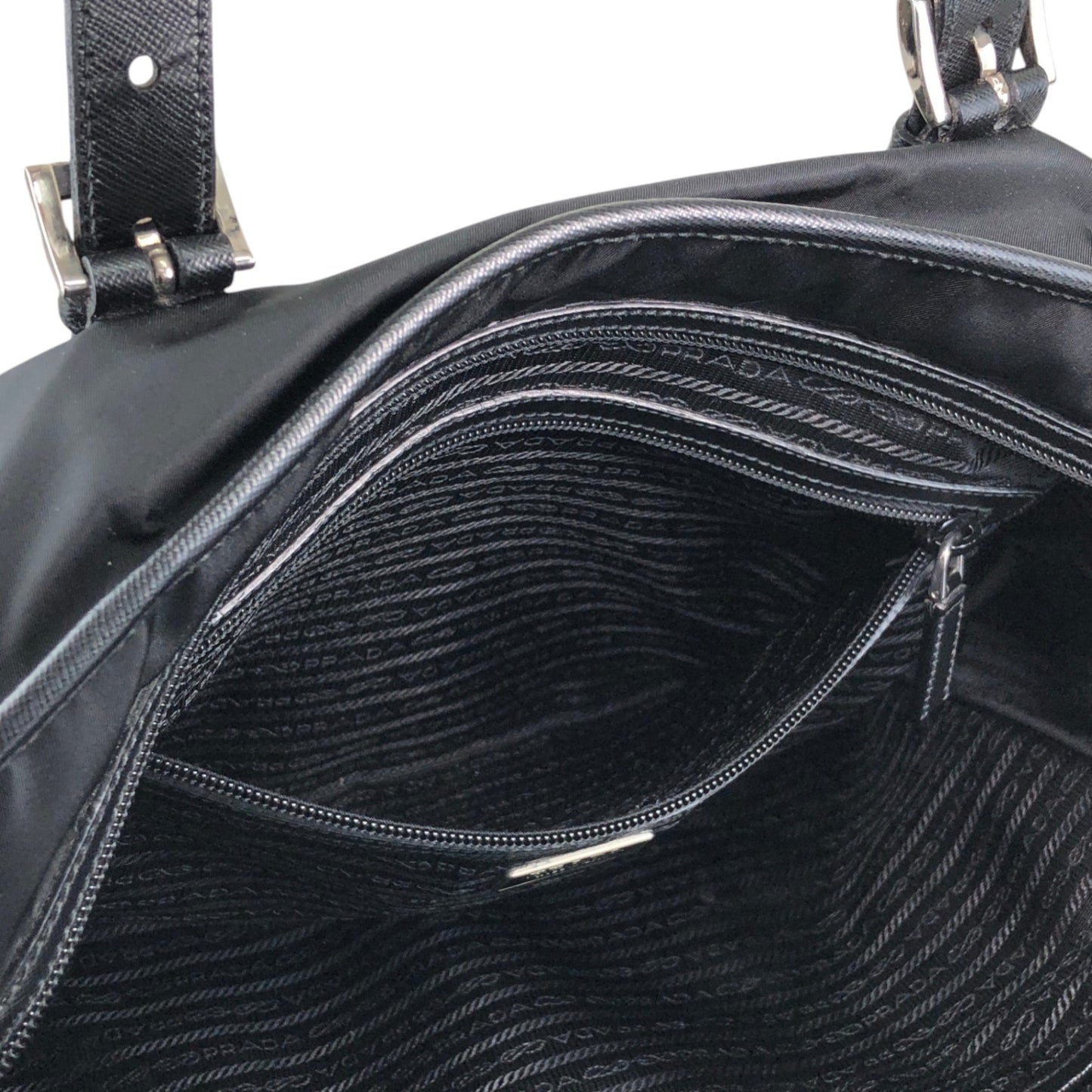 PRADA Tessuto Triangle Logo Totebag Black Vintage ivus2k