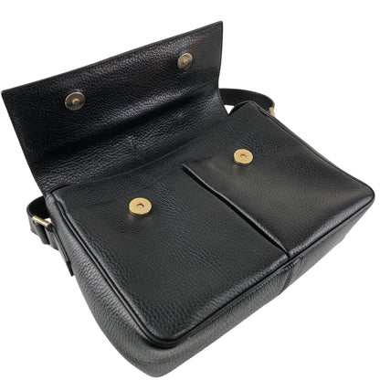 CELINE Gancini Shoulder bag Black Vintage s3twv4