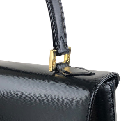 Yves Saint Laurent Top Handle Handbag Black Vintage fhj5dh