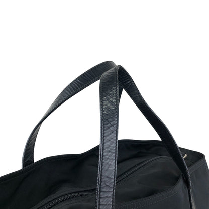 PRADA Tessuto Triangle Logo Front Pocket Two-way Handbag Shoulder bag Black Vintage kuap33