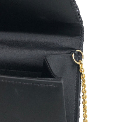 Christian Dior Logo Chain Shoulder bag Black Vintage mr3a3y