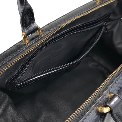CELINE Two-way Small Boston bag Shoulder bag Black Vintage mh45yy