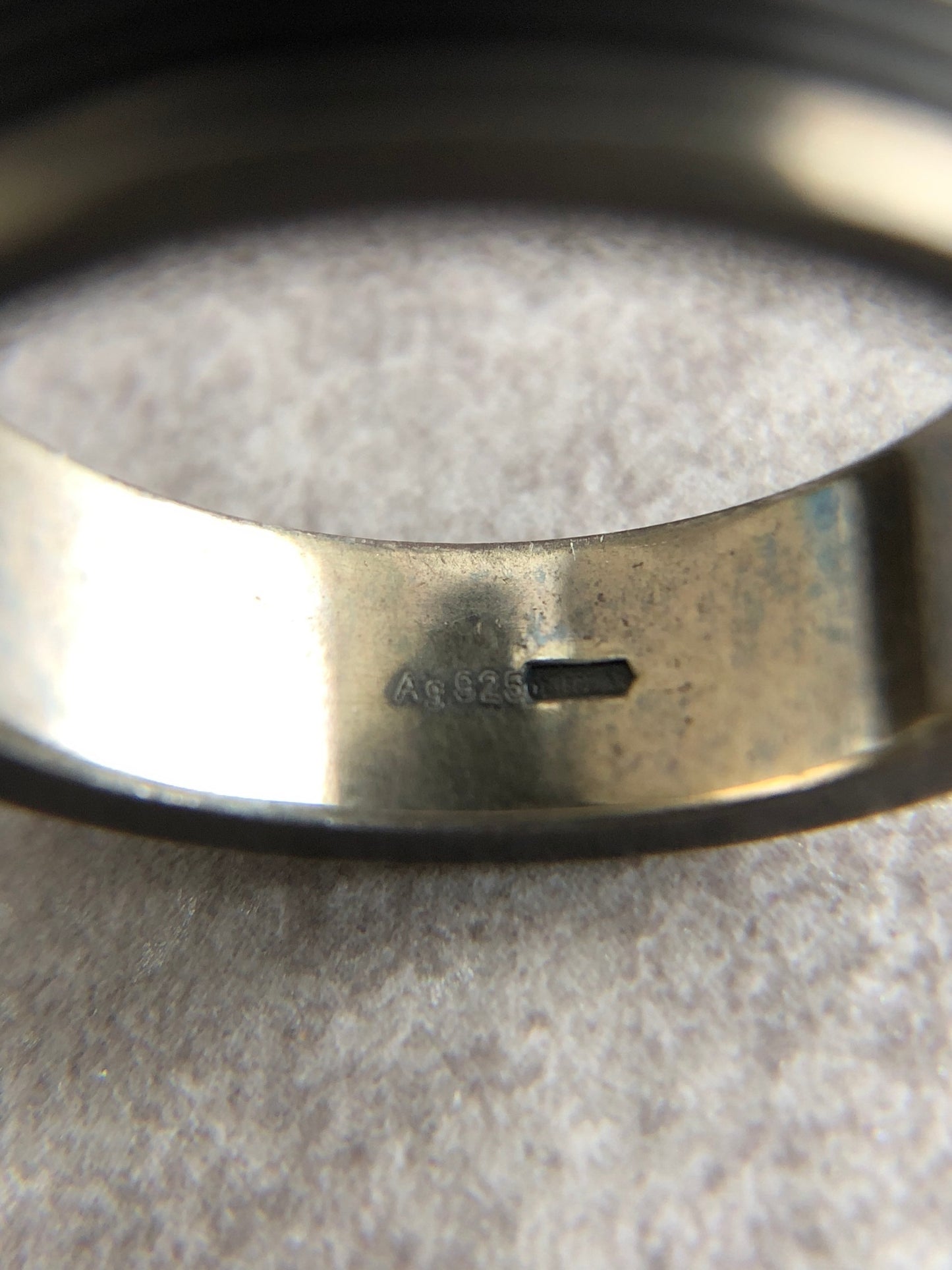 GUCCI Logo Ring Black SILVER925 Vintage zrcfxw