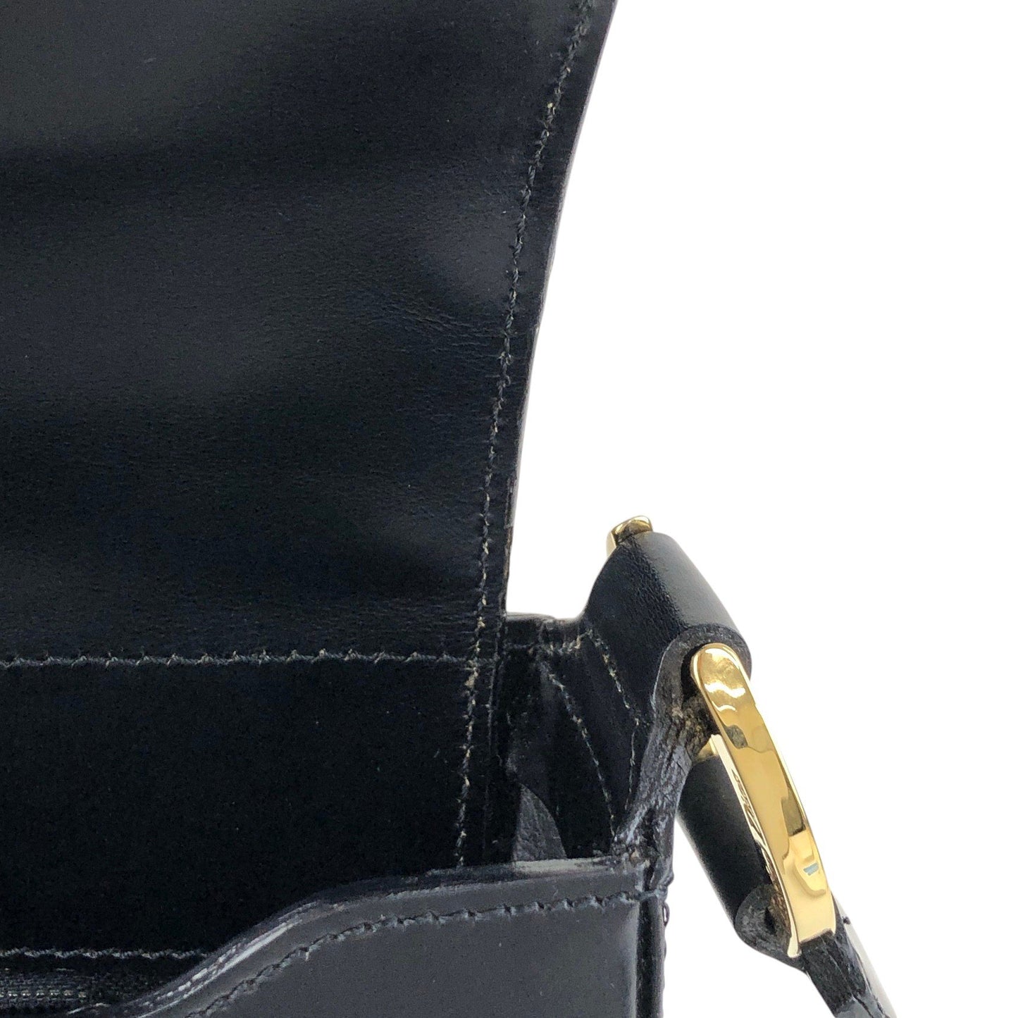 Christian Dior Logo Shoulder bag Black Vintage n2ss5w