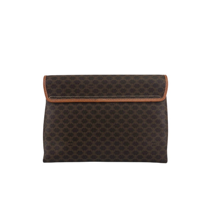 CELINE Macadam Blason Shoulder bag Brown Vintage fchn4d