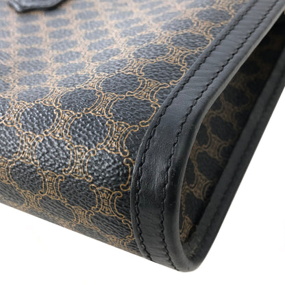 CELINE Macadam Clutch bag Black Vintage 82eut6