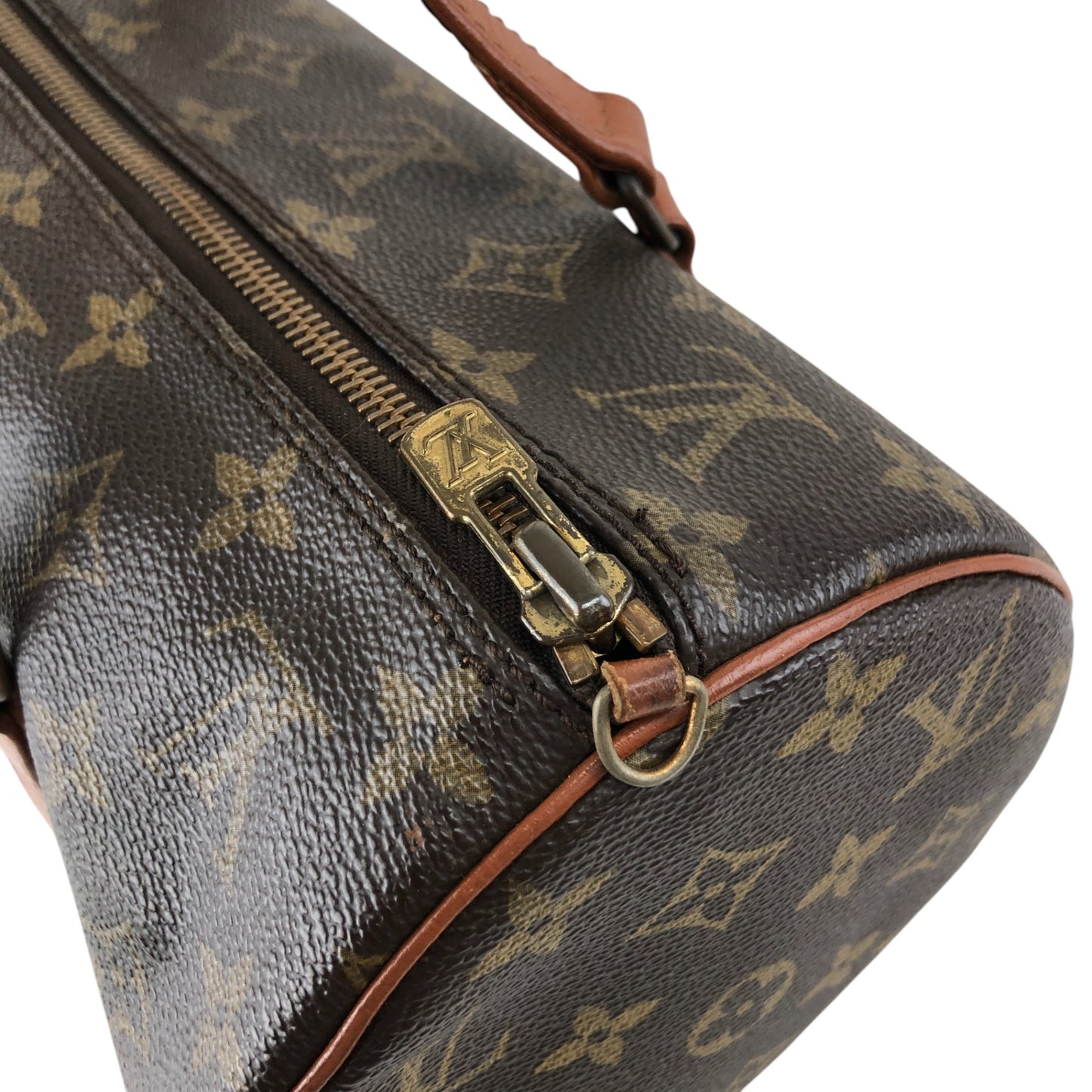 LOUIS VUITTON Monogram Handbag Brown Vintage efphw4