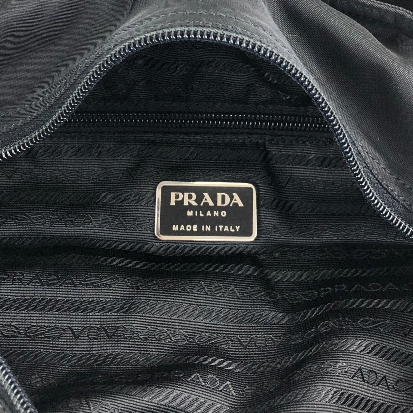 PRADA Tessuto Triangle Logo Totebag Black Vintage 4gi7mv