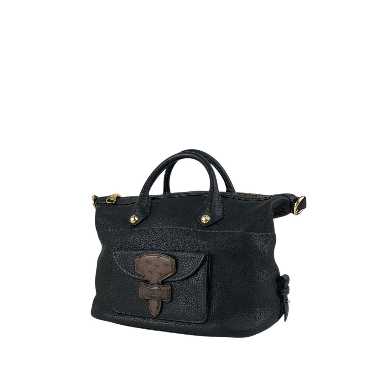 LOEWE Anagram Two-way Handbag Shoulder bag Black Vintage 2n8mxe
