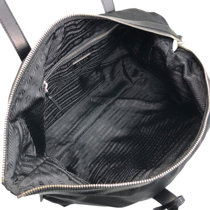 PRADA Tessuto Triangle Logo Handbag Black Vintage vgh2dk