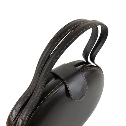 LOEWE Anagram Round Handbag Brown Vintage fxynr8