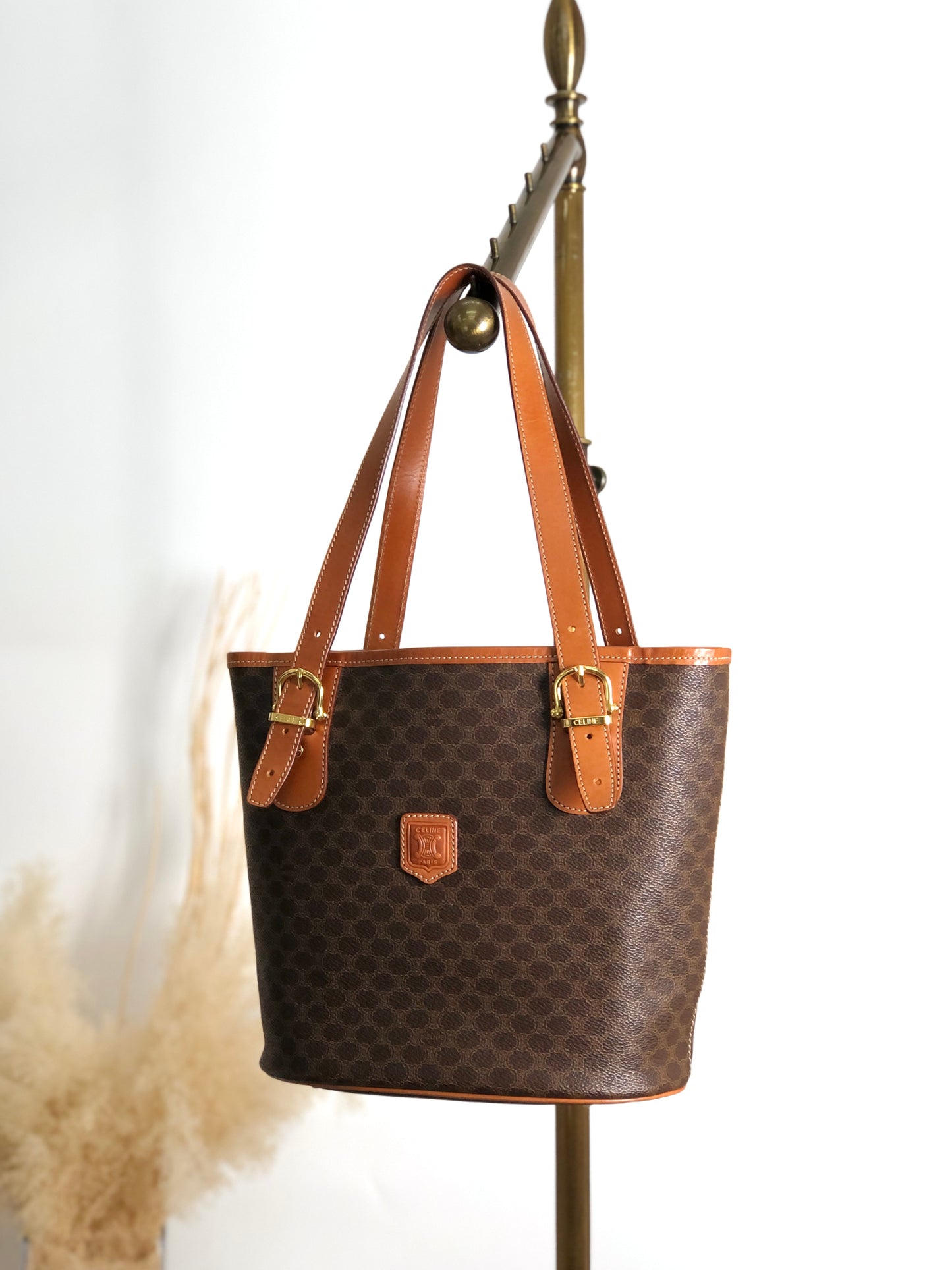 CELINE Macadam Blason Totebag Brown Vintage 2d6sne