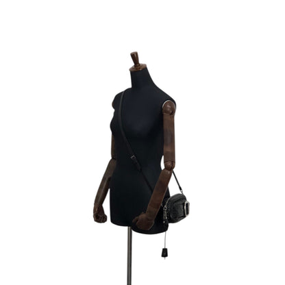 PRADA Buckle Shoulder bag Black Vintage cdnxfz