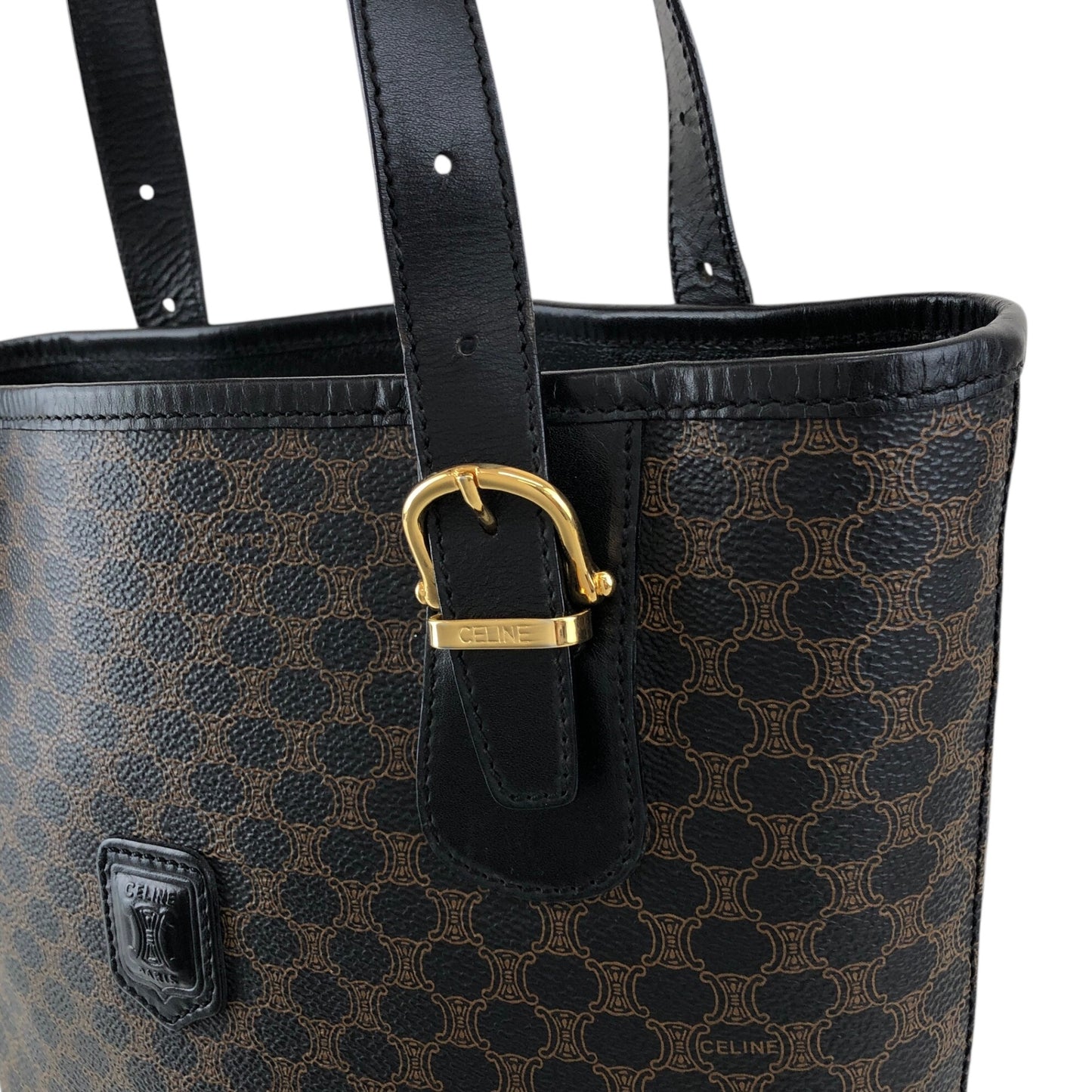 CELINE Macadam Blason Totebag Black Vintage cay5vs