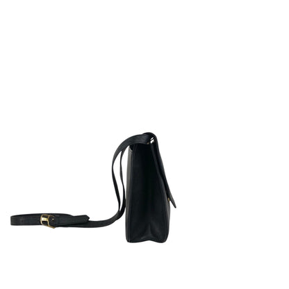 Yves Saint Laurent YSL Logo Shoulder bag Black Vintage p5pe7i