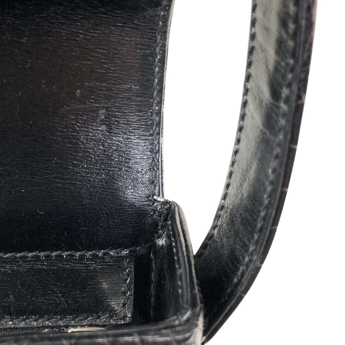 GUCCI Logo Shoulder bag Black Vintage is2idc