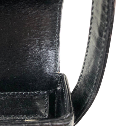 GUCCI Logo Shoulder bag Black Vintage is2idc