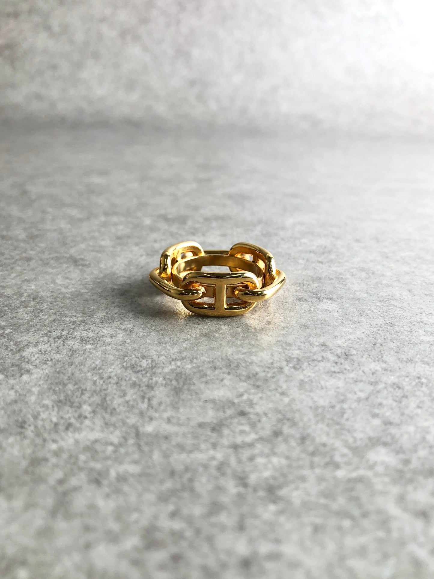 HERMES Scarf Ring Gold Vintage t86shz