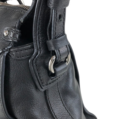 CELINE Triomphe Two-way Handbag  Shoulder bag Black Vintage 4xt5x6