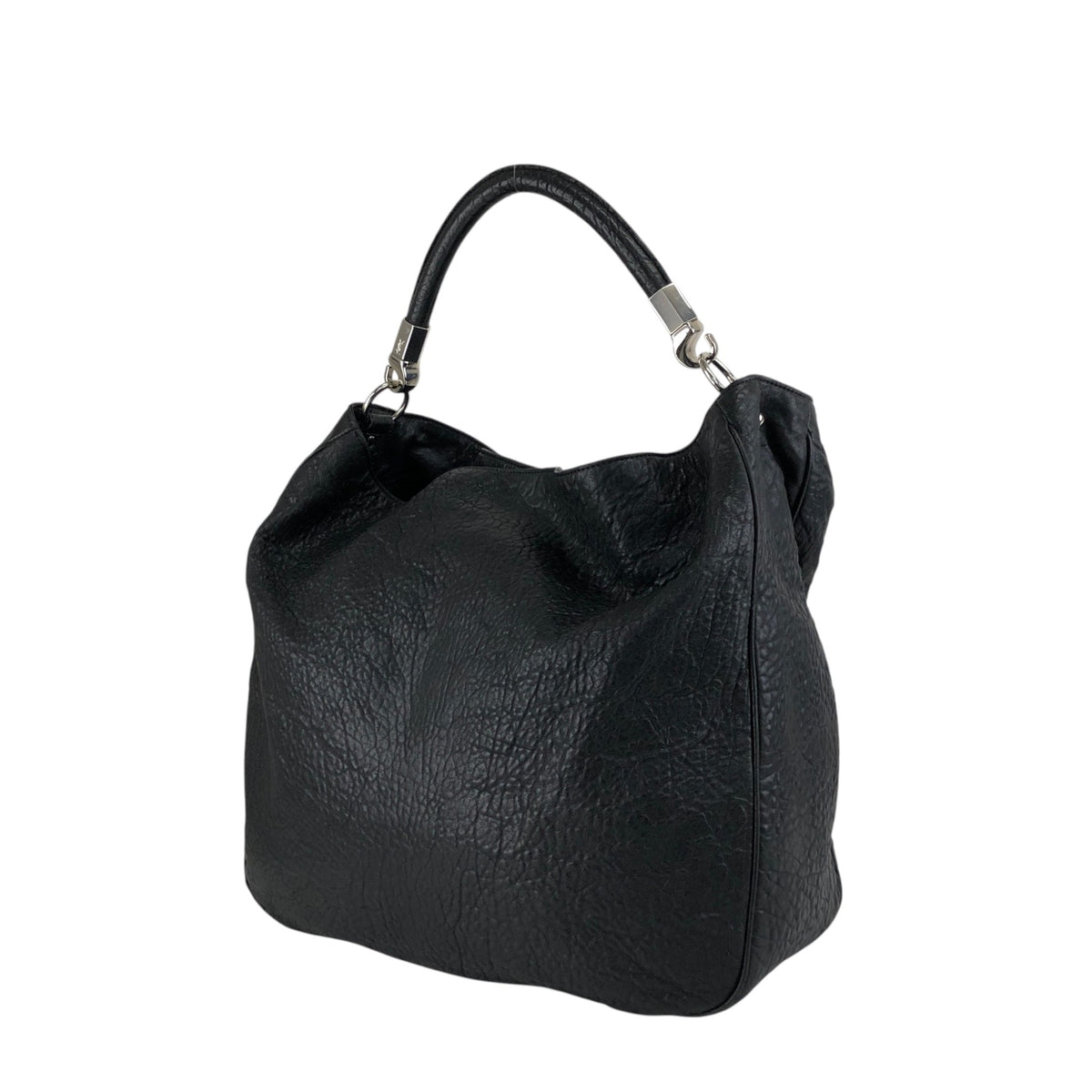 Yves Saint Laurent YSL Logo Shoulder bag Hobobag Black Vintage ib3ifn