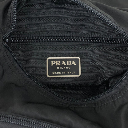 PRADA Tessuto Triangle Logo Shoulder bag Black Vintage p4wsch