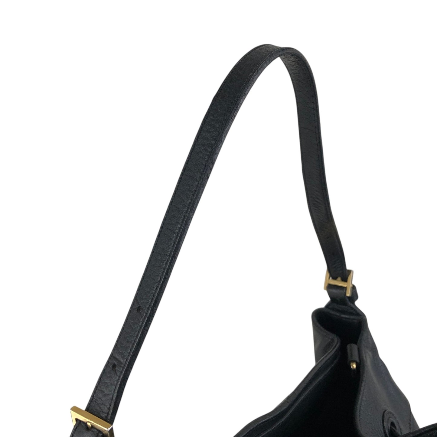 LOEWE Anagram Drawstring Shoulder bag Black Vintage kwnn6u