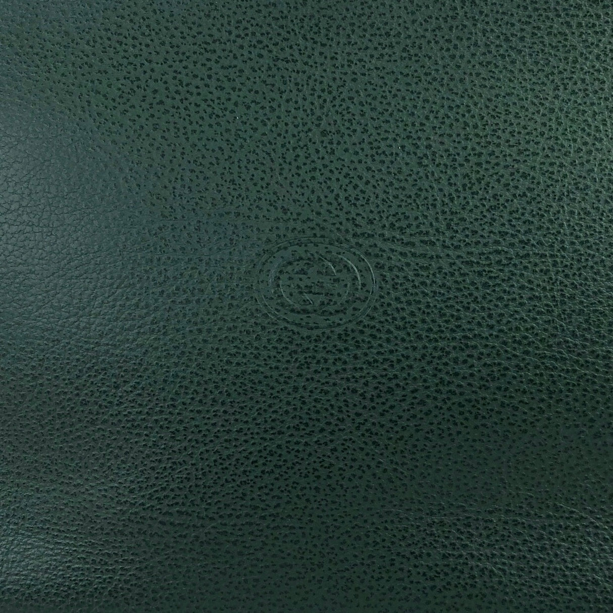 GUCCI Logo Embossed Shoulder bag Green Vintage 2i4yzf