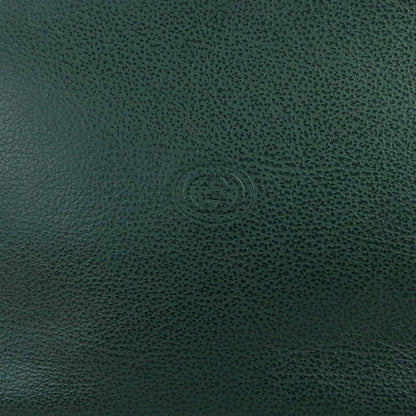 GUCCI Logo Embossed Shoulder bag Green Vintage 2i4yzf