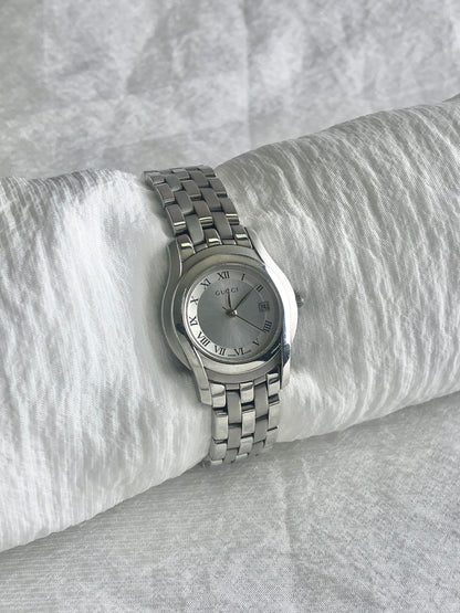 GUCCI Quartz Watch Silver 5500L Vintage ug2nyp