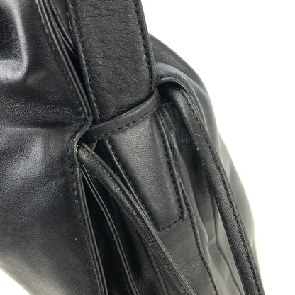 LOEWE Anagram Logo Leather Drawstring Crossbody Shoulder bag Black Vintage x8dwz4