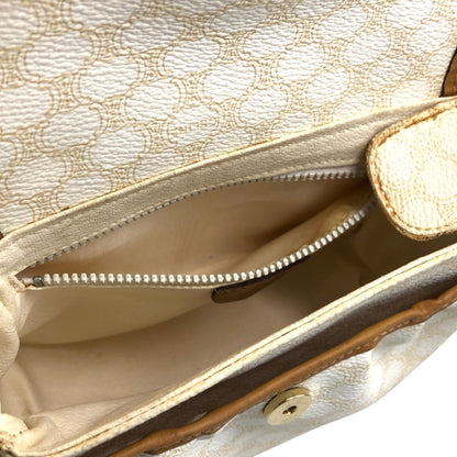 CELINE Macadam Blason Tassel Shoulder bag White Vintage esf7xf