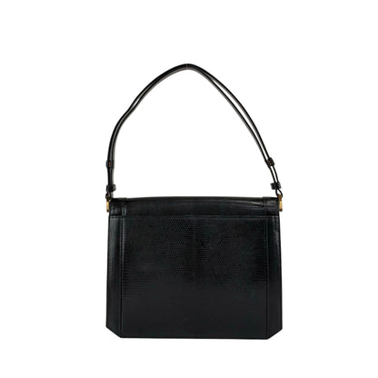 Yves Saint Laurent YSL Logo Shoulder bag Black Vintage 8mrrci