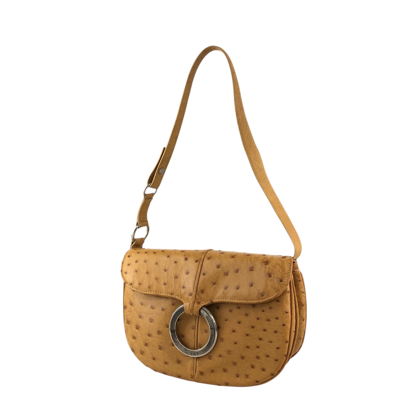 LOEWE Logo Shoulder bag Beige Vintage 2bjbin