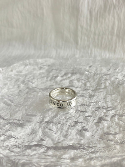Tiffany & Co. Logo SILVER925 Ring Silver Vintage gar8vc