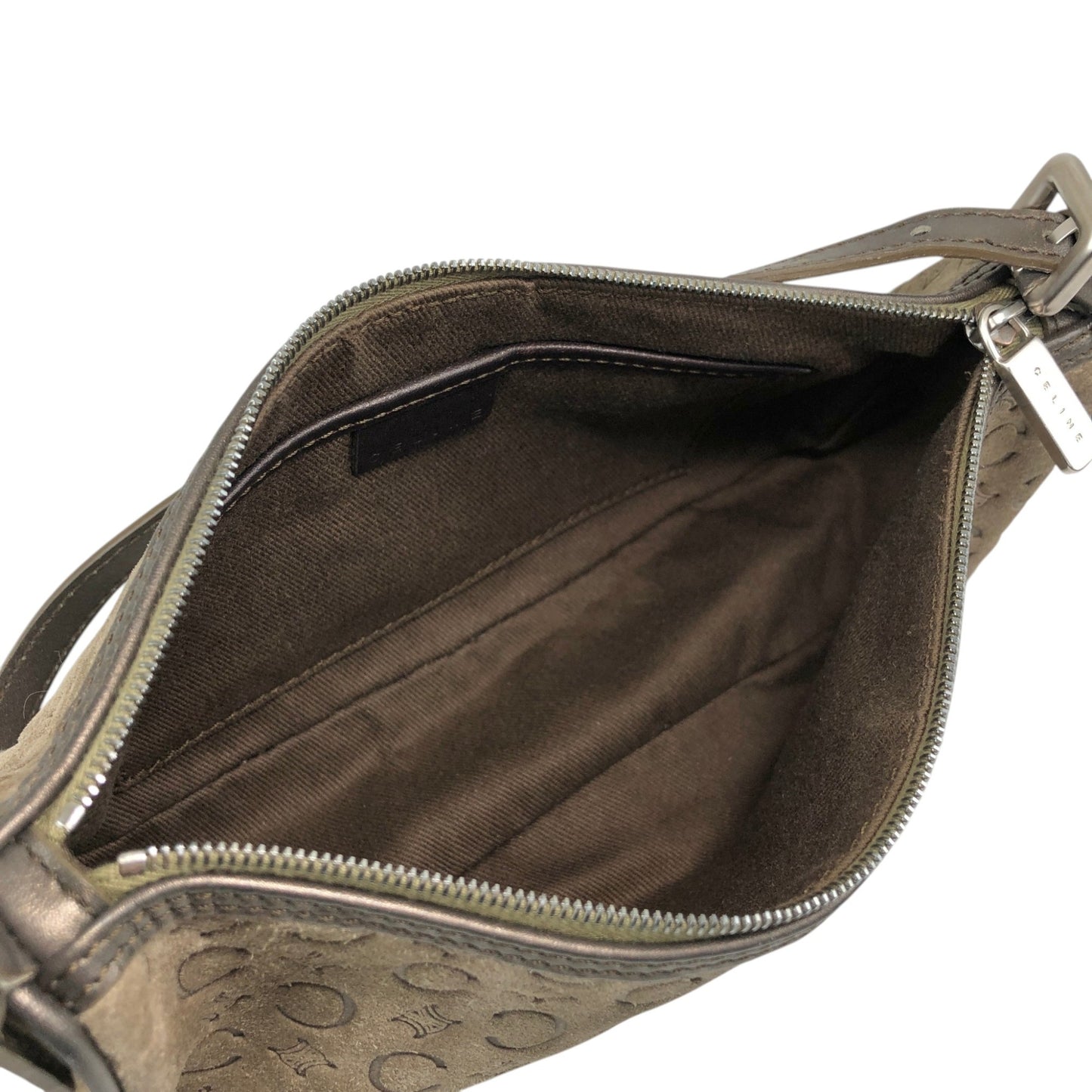 CELINE C Macadam Shoulder bag Light Brown Vintage ntvdgb