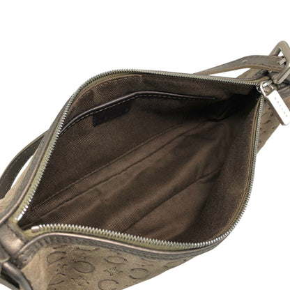 CELINE C Macadam Shoulder bag Light Brown Vintage ntvdgb